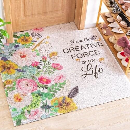 Suitable For Home Entrance Front Door Mats Carpet Bath Kitchen Mats Anti-Slip Silk Loop Rug Nordic Minimalist Suitable