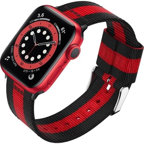 For apple watch 6 se band 44mm 40mm Series 5 4 bracelet soft nylon strap for iwatch 3 bands 42mm 38mm women men smart watchbands