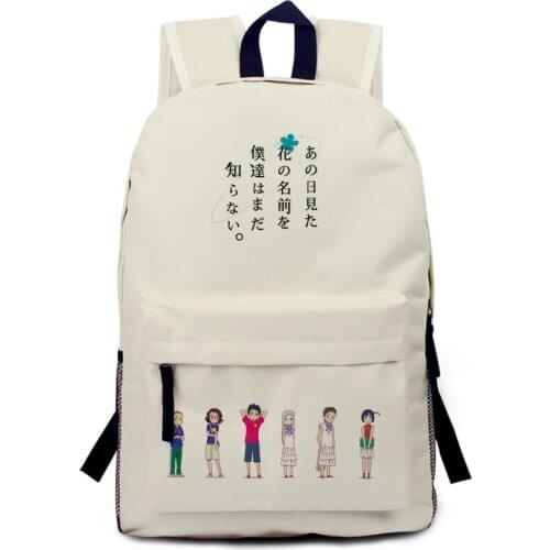 High-Q Unisex Anime Anohana Fes Yadomi Jinta Backpack students backpack cosplay Anohana Fes Casual School Casual travel bags