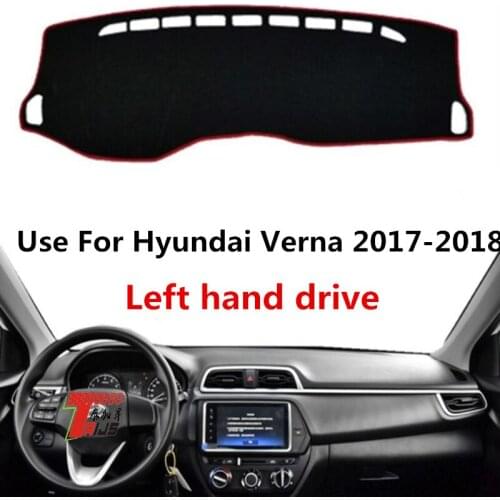 TAIJS Factory Anti dust Sun Shade Polyester Fibre Car Dashboard Cover For Hyundai Verna 2017-2018 Left hand drive