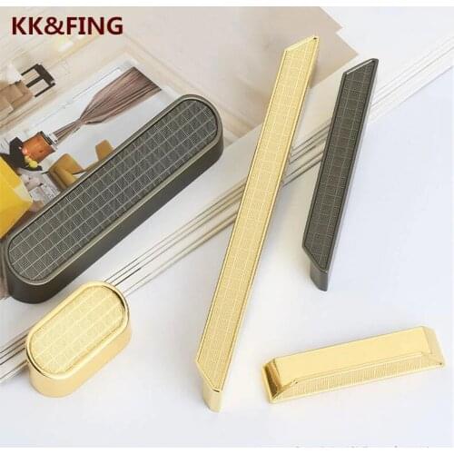 KK&FING A Font Gold Handles Wardrobe Drawer Knobs Kitchen Cabinet Handles And Pulls Furniture Handles Hardware