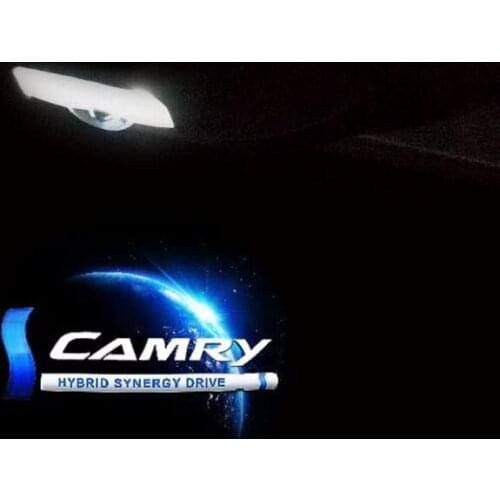 2PCS LED Car Door Welcome Lights Emblem Shadow Laser Courtesy Warning Light For Toyota For Camry 2006-2021 Logo Projector Lamps