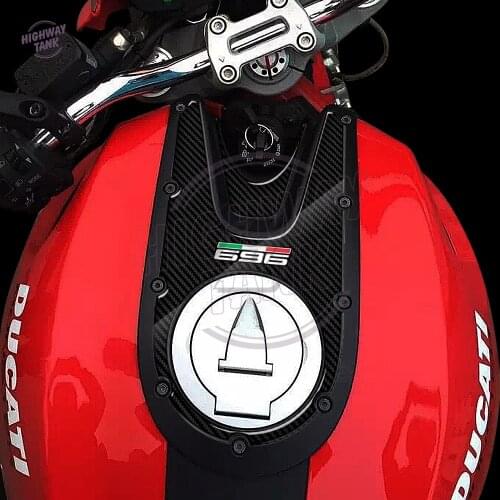 3D Carbon-look Motorcycle Tank Pad Protector Case for Ducati Monster 696 2008-2014