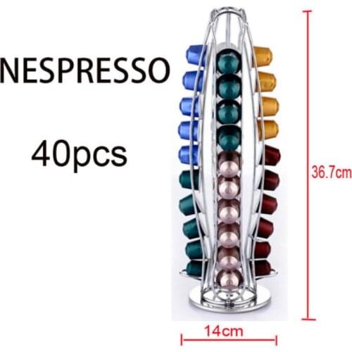 40 Cups Nespresso Coffee Pods Holder 4 Types Capsule Stand Nespresso Capsules Storage Shelve Organization Holder 2021Spring New