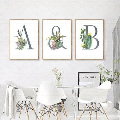 Name custom diamond painting poster flower letter art diamond embroidery canvas cross stitch kit mosaic home decoration gift