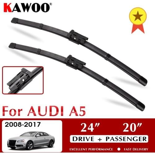 KAWOO Wiper Car Wiper Blades for Audi A5 2008 - 2017 Front Windshield Windscreen Window Wash 24"+20" LHD RHD Auto Accessories