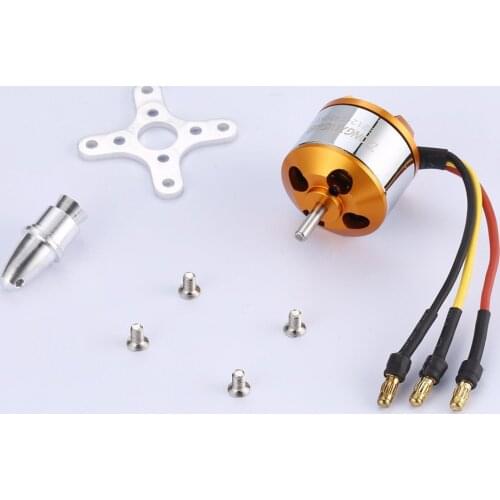 DXW A2208 1100KV 2-4S Outrunner Brushless Motor for RC FPV Fixed Wing Drone Airplane Aircraft Multicopter 9050 Propeller