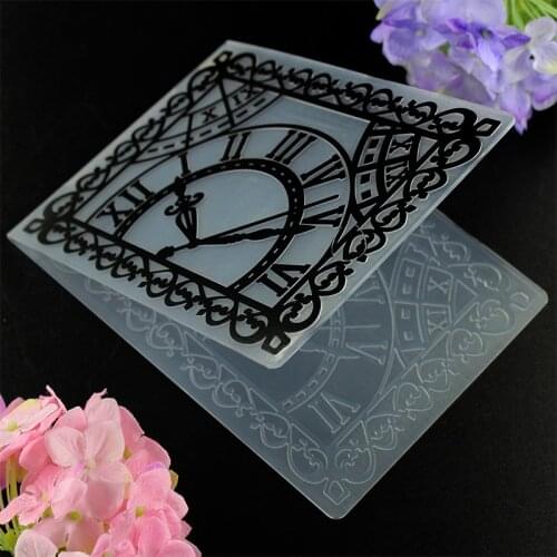 Clock New Plastic Embossing Folders for DIY Scrapbooking Paper Craft/Card Making Decoration Supplies Y006