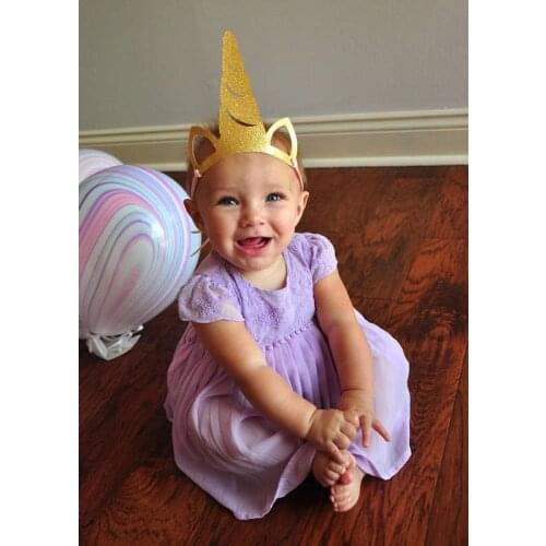 Chicinlife 1pcs boy/girl paper Unicorn Crown Horn Photo props Unicorn unicorns party Kids baby Shower Birthday Party Decoration