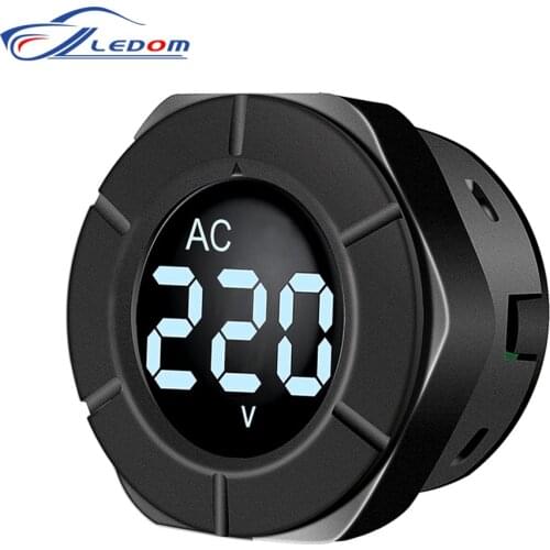 Digital Voltmeter AC 30-500V Round Display LCD Display Voltage Monitor Car Volt Panel Meters PZEM-024V