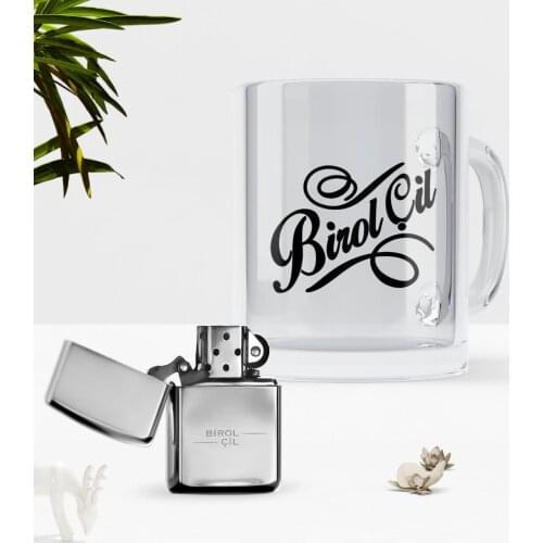 Fathers Day Custom Is Glass Mug Cup Gasoline Metal Lighter Seti-5