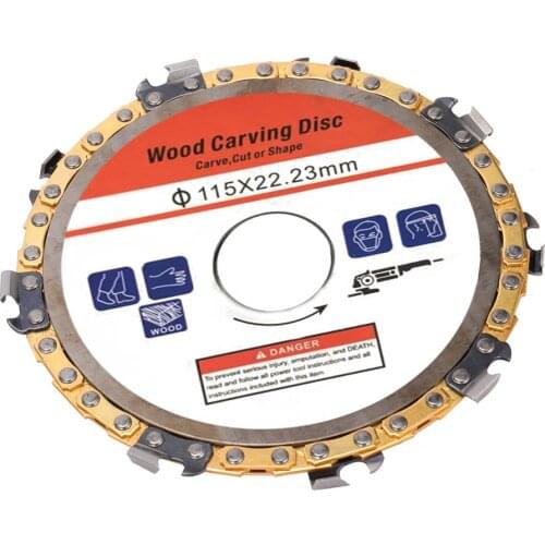 Woodworking Disc Grooving Machine Chains Disc Wood Carving Cutting Disc for Type 115 Angle Grinder Carving Shaping Cutting