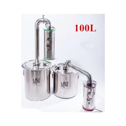 Hot Sales 100L Distiller Household Wine Limbeck Distilled 304 Stainless Steel Large Capacity Vodka Maker Brew Alcohol Whisky
