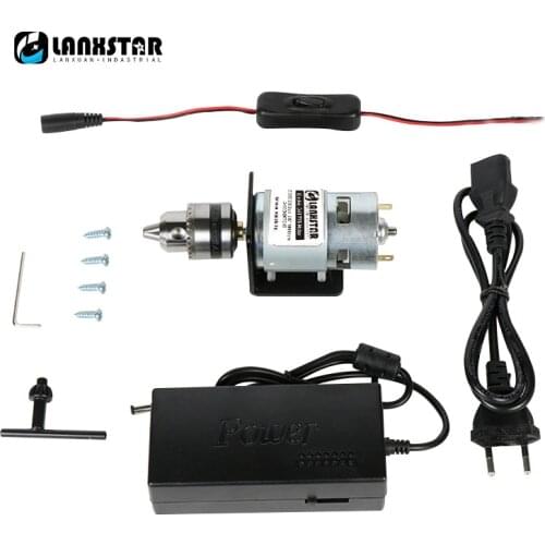 Full Set High Power 775 Motor Electric Drill with 24V Switching Power Supply Multifunction B10 Chuck Engraving PCB Hand Drills