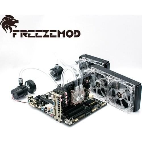 FREEZEMOD 120mm 240mm 360mm Water Cooler Soft Tube Kit Hose Pipe Set Radiator Water Cooling MOD RGB Fan CPU Block Bundle Simple
