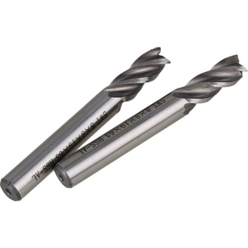 8*8mm HSS CNC Straight Shank 4 Flute End Mill Milling Cutter Metal Drill Bits Cutting Tools SA833 P0.11 For CNC Milling Machine