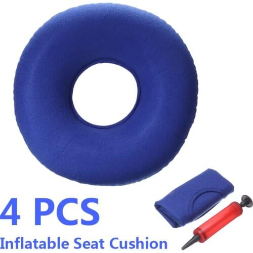 Inflatable Seat Cushion Rubber Ring Round Seat Cushion Hemorrhoid Pillows Blue For Home Supplies