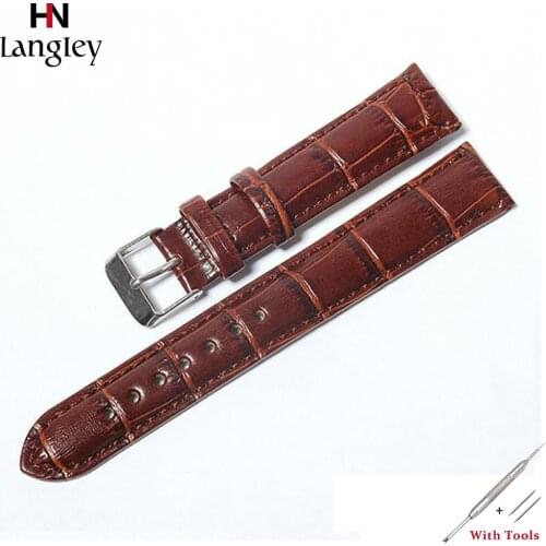 PU Leather Watchband Wristwatch Straps Waterproof Sweatproof Watchband 14mm 16mm 18mm 20mm 22mm 24mm Straps