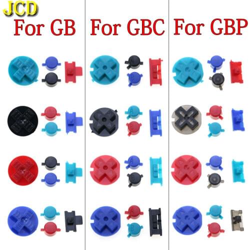 JCD 1set D-Pad A B Power ON OFF Buttons Keypads For Gameboy Color GB GBC New Colorful Buttons Set For Gameboy Pocket GBP