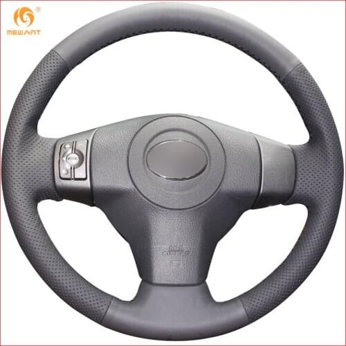 MEWANT for Toyota Yaris Vios RAV4 2006-2009 Scion XB 2008 Black Artificial Leather Car Steering Wheel Cover Accessories Parts