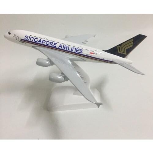 JASON TUTU 20cm SINGAPORE AIRLINES Airbus A380 Plane Model Airplane Model Aircraft Model 1:300 Diecast Metal planes toys Gift