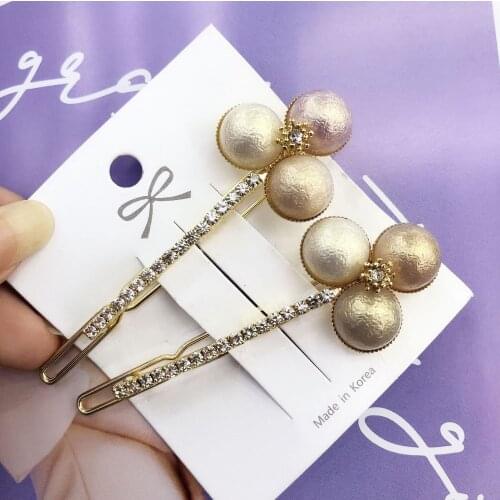 Fashion pearls Frog buckle Hair Clips Hair Accessories elegance Women Glittering jewel hair clips Hairpins barrette wholesale