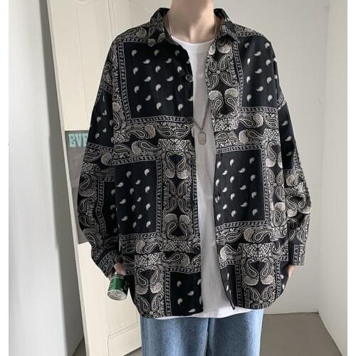 Hip hop Fashion 2020 Spring Autumn Streetstyle Jacket for Men Clothes Mens Windbreaker Coat Bandana Paisley Pattern Outwear