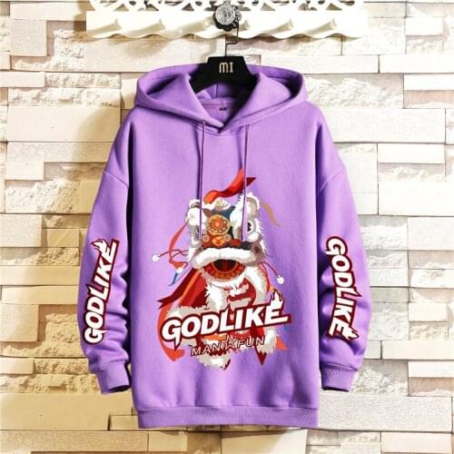 Single mens pullover mens fall/winter O-neck pullover mens Harajuku Japanese streetwear purple shirt 2021 mens shirt