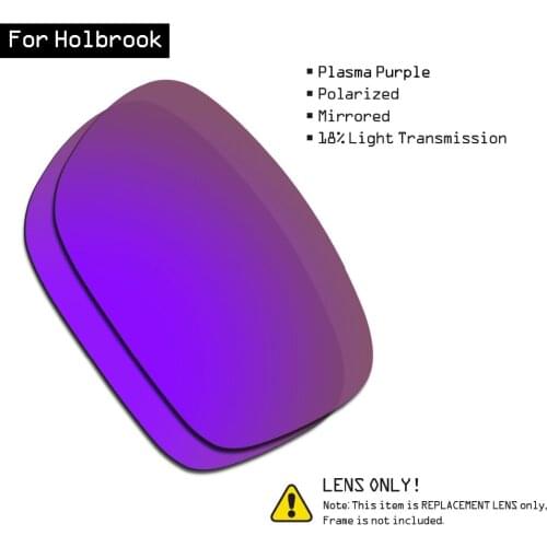 SmartVLT Polarized Sunglasses Replacement Lenses for Oakley Holbrook - Plasma Purple