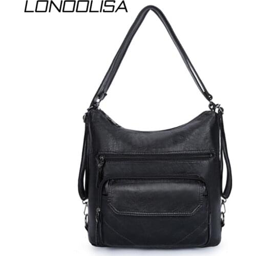 Sac A Dos Women PU Leather Backpack Zipper Travel Backpack Female Bagpack School Shoulder Bags for Women 2020 Back Pack Mochilas