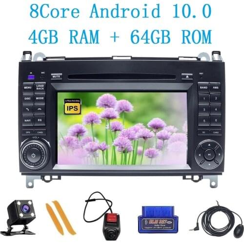 ZLTOOPAI For Mercedes Benz Sprinter Viano Vito B-class B200 B180 Andorid 10.0 Multimedia Player Car OBD DVR Rear View Cmara Mic