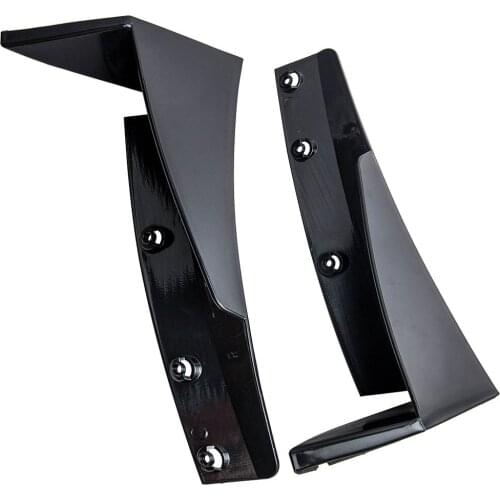 1Pair Black Front Splitter Extension Winglets Spoiler Fit 14-Up For Corvette C7 Z06 Z07 Stage 3