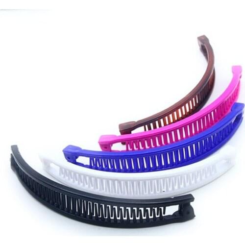 1PC Banana Hair Clip New Solid Color Hair Claws Women Barrettes Hairpins Hair Accessories For Girls Ponytail Hair Clamp
