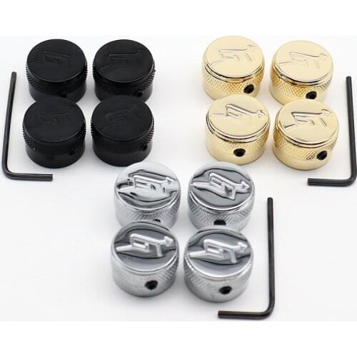 4 Pcs “Gretsch” Hollow Body Electric Guitar Control Knob Volume Tone knobs Chrome and Gold choose
