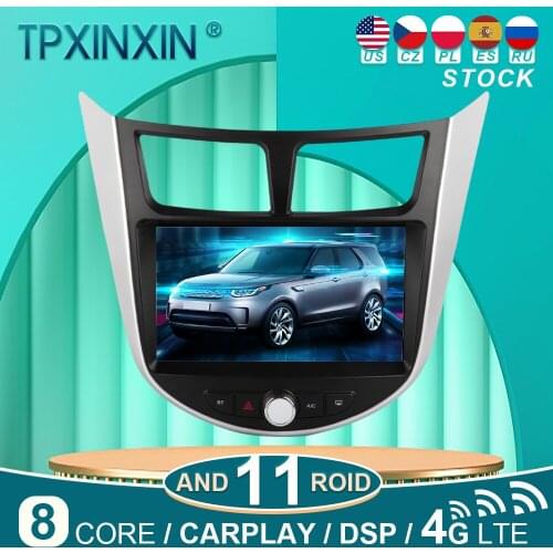 For Hyundai Solaris Verna 2010-2016 Android 11 Car Stereo Radio with Screen Tesla Radio Player Car GPS Navigation Head Unit