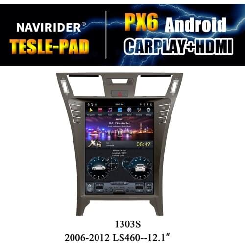 12" Car Radio GPS Navigation PX6 Tesla Bluetooth Screen Android 9 Multimedia For LEXUS LS600 LS LS460 2006-2012 Stereo Head Unit