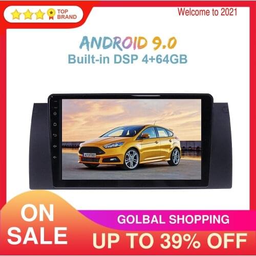 9Inch Android 9 PX5/PX6 Car DVD Player Multimedia Player GPS Navigation For BMW X5 E39/E53 1999-2005 Auto Stereo Radio Head Unit