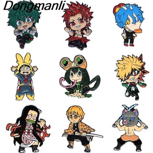 BG439 Dongmanli Anime Cosplay Cartoon Brooch Pins Bags Badge Backpack Pins Anime Brooch Collection Gifts