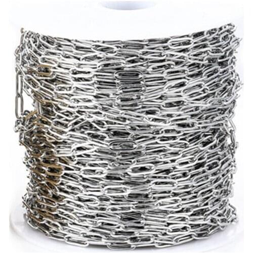 Stainless Steel Chain for Jewelry Making Gold/Silver Plated Paperclip Chain Oval Link Chain Bulk for DIY Jewelry Making