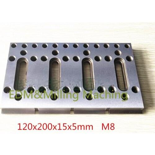 Wire EDM Machine Extension Clamp Jig Holder M8 120X200X15X5mm Stainless Steel For Sodick DWC Wire Cut EDM Machine