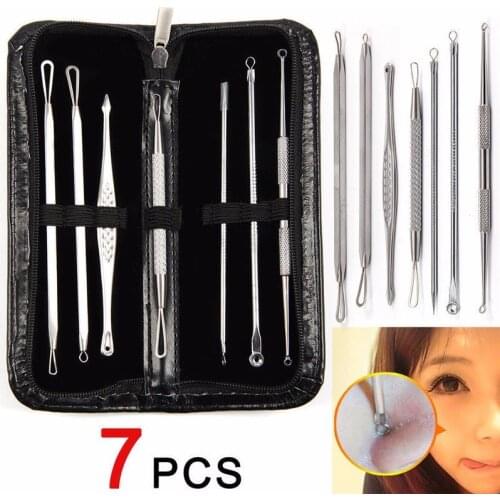 Double-end Blemish Women Stainless Steel Acne Needle Cleaner Needle Pimple Spot Acne Remover Needle Kit Face Cleaning Tools Skin