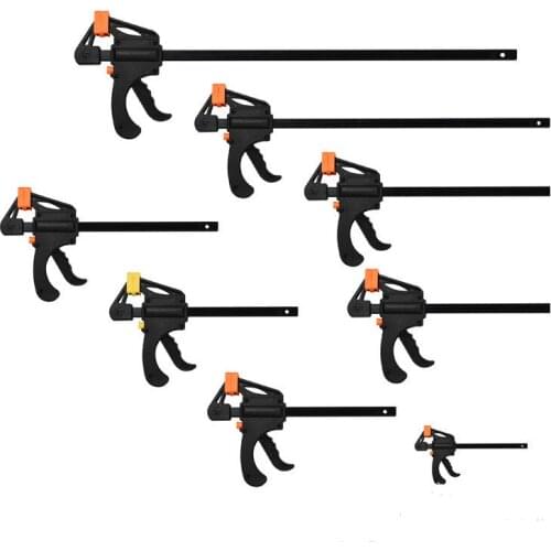 4/6/8/10 Inch Fixed Clip Woodworking Bar F Clamp Grip Ratchet Release Squeeze DIY Hand Carpenter Tool Clamp for Gluing Projects