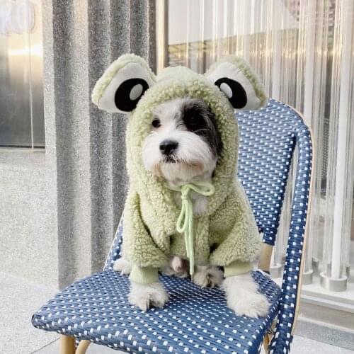 Frog Shape French Bulldog Clothes Winter Dog Coats for Small Dogs Yorkshire Ropa De Perro Pitbull Dog Clothing Pets Costumes