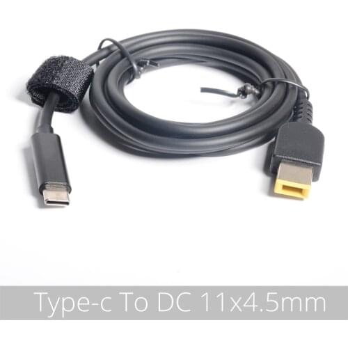 Power Supply Adapter Cable Type-C Male To Square Tip Male Converter Cord For Lenovo Thinkpad Laptop Computer New
