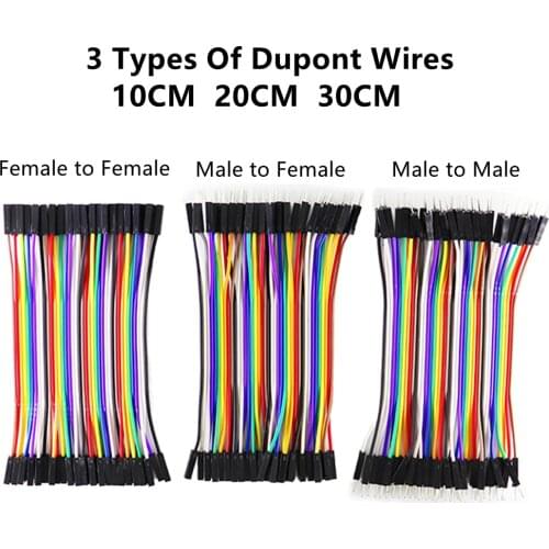 40PIN 3 Types Cable Dupont Jumper Wire Dupont 10/20/30CM Male To Male + Female To Male + Female To Female Jumper Copper Wire