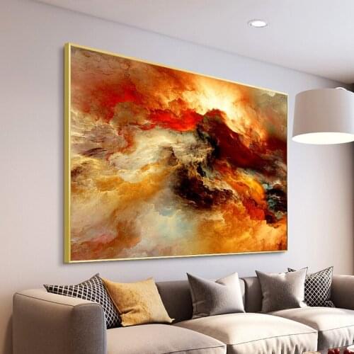 Colorful Cloud Abstract Canvas Painting Print Poster Art Oil Painting Landscape Large Modern Wall Picture For Living Room Decor