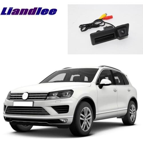 LiandLee Car Trunk Handle Rear View Reversing Parking Camera For Volkswagen VW Touareg 7P 2010~2018