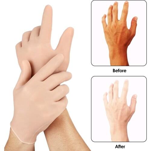 Soft Silicone Gel Gloves Moisturizing Cracked Hands Care Reusable Breathable Spa Home Use Waterproof Sun-Proof Hand Protector