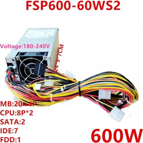 New Original PSU For FSP 2U 600W Power Supply FSP600-60WS2