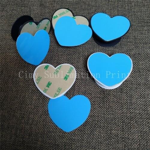 20pcs/lot Sublimation Blank mobile Phone Plastic Holder With Heart Metal insert heat trasnfer printing Phone Case Holder Stand